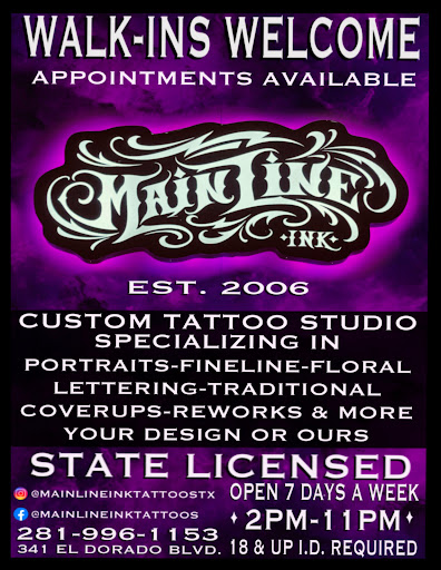 Explore sleeve skull tattoo ideas, creative tattoo ideas in Webster, available at Mainline Ink