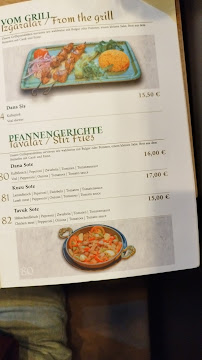 Sultan’s Restaurant à Kiel menu