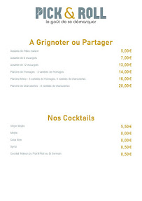 Restaurant Pick & Roll à Dijon (la carte)