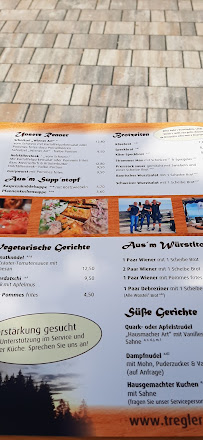 Tregler Alm à Bad Feilnbach menu