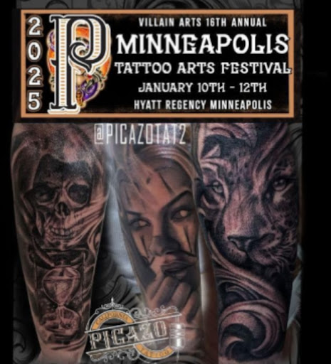 Explore leg tattoo ideas men, creative tattoo ideas in Palm Desert, available at Picazo Tattoo Studio