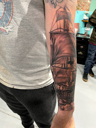 Explore saxophone tattoo ideas, creative tattoo ideas in Buckeye, available at Irie Art in Ink
