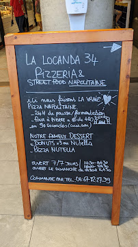 Restaurant italien La Locanda 34 à Montpellier (la carte)