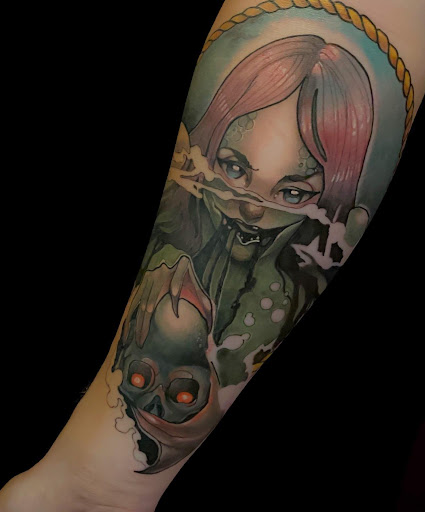 Explore surreal tattoo ideas, creative tattoo ideas in Albuquerque, available at Golden Needle Tattoo Studio