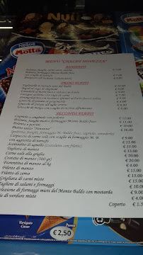Chalet Novezza à Ferrara di Monte Baldo menu
