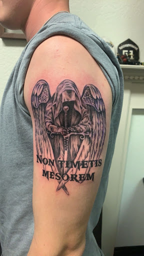 Explore calf tattoo ideas male, creative tattoo ideas in Copperas Cove, available at Flashover Ink Tattoo