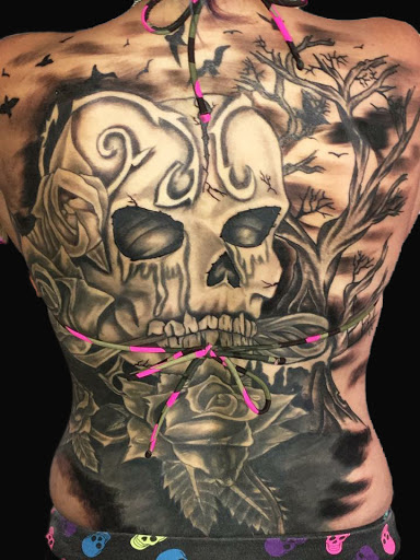 Explore death tattoo ideas, creative tattoo ideas in Dunn, available at Yankee Tattoo and Piercing