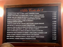 Menu du Alla Corte Dei 3 à Florence