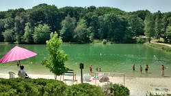 Plage du Lac d'Aignan'in fotoğrafı düz bir kıyı şeridi ile birlikte