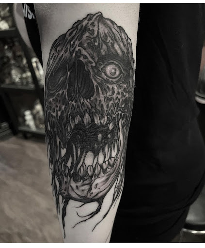 Explore creative morse code tattoo ideas, creative tattoo ideas in Milford, available at Grindhouse Gallery Tattoo