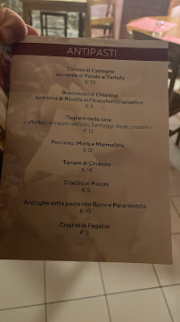 Menu / carte de Da Luca à Seggiano