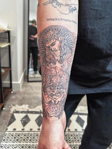 Explore taco tattoo ideas, creative tattoo ideas in Burley, available at Fine Line Ink