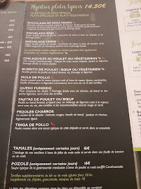Restaurant mexicain Zicatela Rex à Paris - menu / carte