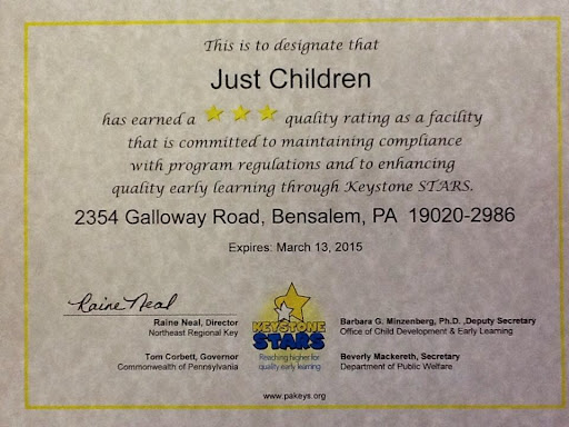 Day Care Center «Just Children Child Care Center», reviews and photos, 2354 Galloway Rd, Bensalem, PA 19020, USA