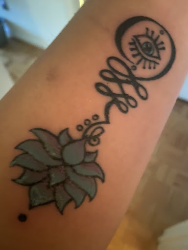 Find tattoo business card ideas for your next unique tattoo in Hampton at Blue Horseshoe Tattoo and Body Piercing