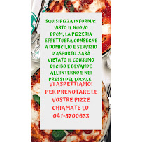 Menu du Squisipizza à Mirano