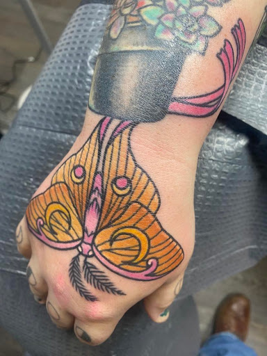 Explore night sky tattoo ideas, creative tattoo ideas in Hinesville, available at Dark Horse Art Studios