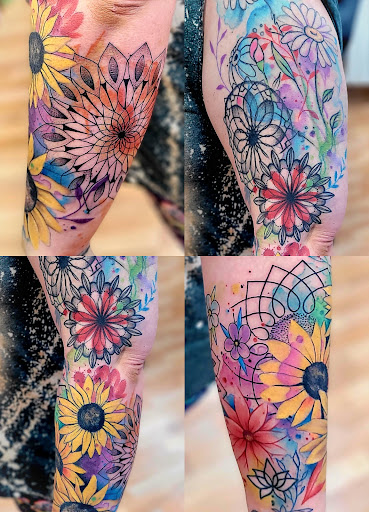 Explore tattoo half sleeve sketches ideas, creative tattoo ideas in Benton, available at Spectrum Tattoo