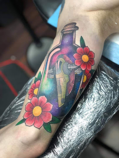 Explore house tattoo ideas, creative tattoo ideas in Dubuque, available at The Crows Nest