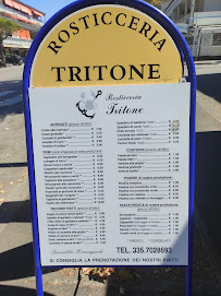Menu / carte de Rosticceria Tritone à Cervia