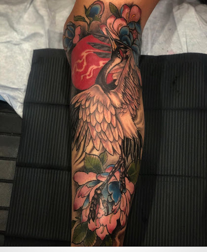 Explore puppy tattoo ideas, creative tattoo ideas in Atlanta, available at Golden Anchor Tattoo