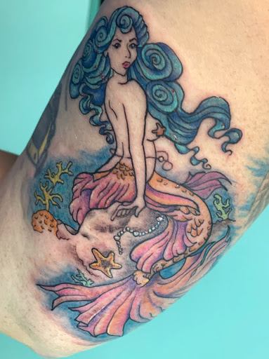 Explore disco elysium tattoo ideas, creative tattoo ideas in Hayward, available at Three Tentacles Tattoo Studio