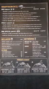 Carte du Mmaah - Korean BBQ Express à Berlin