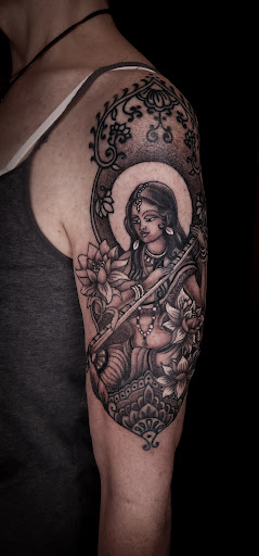 Explore tattoo ideas mother, creative tattoo ideas in Farmington, available at Sat Manav Tattoos