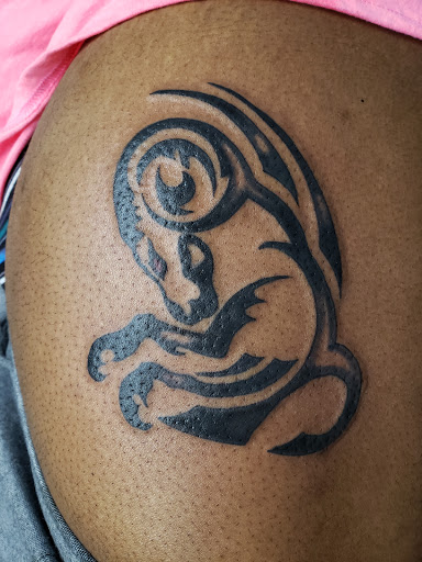 Explore sleeve mens tattoo ideas, creative tattoo ideas in Santa Fe, available at The G Spot (I.P.Ink)