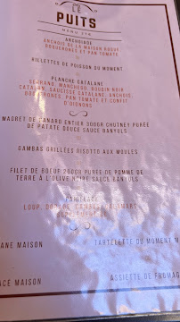 Le Puits à Collioure menu