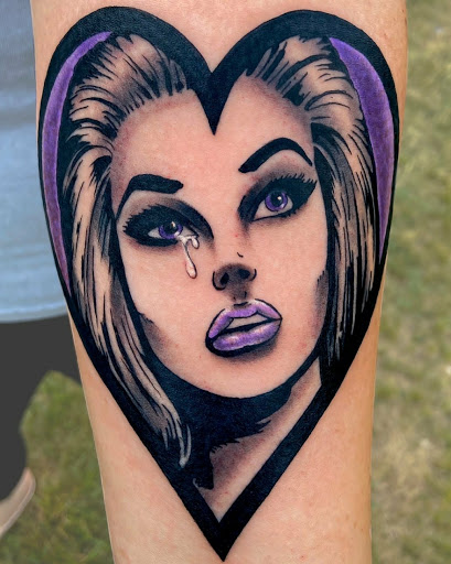 Explore landscape tattoo ideas, creative tattoo ideas in Calhoun, available at A Sailors Grave Tattoo Parlor