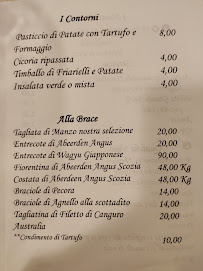 Menu du Ristorante La Genziana à Leonessa