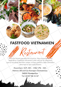 Menu du Fast-food vietnamien à Montpellier
