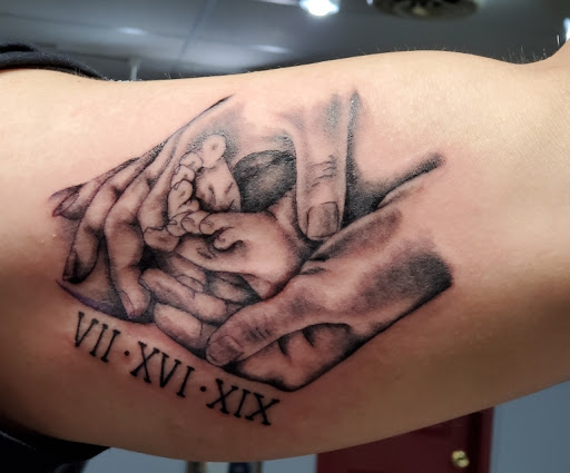 Explore good neck tattoo ideas, creative tattoo ideas in Yorktown, available at Army Navy Tattoo