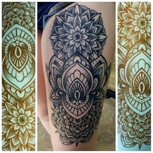 Explore moon tattoo ideas for men, creative tattoo ideas in Colorado Springs, available at West Side Tattoo