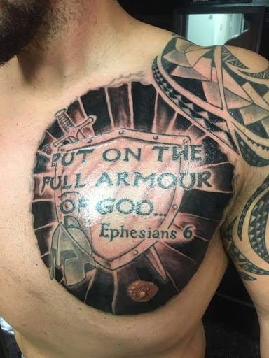 Explore back of head tattoo ideas, creative tattoo ideas in Chattanooga, available at Standard Ink Tattoo Co