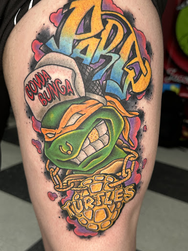 Explore open book tattoo ideas, creative tattoo ideas in Du Bois, available at Primitive Addiction Tattoo Studio