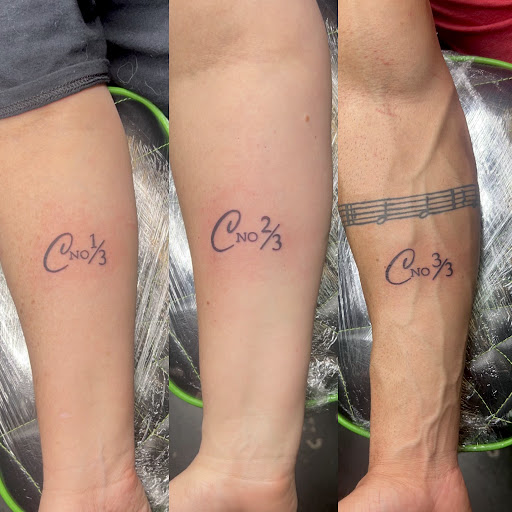 Explore son tattoo ideas for dad, creative tattoo ideas in Meridian, available at Creative Pain Tattoo Studio