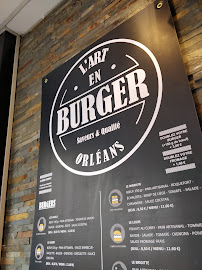 L'Art En Burger Orléans à Orléans menu