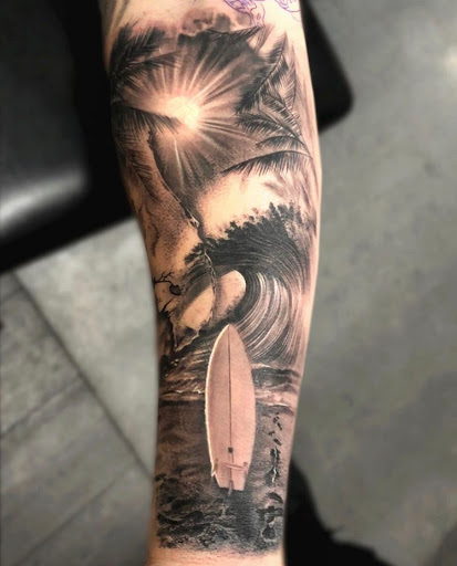 Explore brain tattoo ideas, creative tattoo ideas in Hollywood, available at Sacred Eye Tattoos