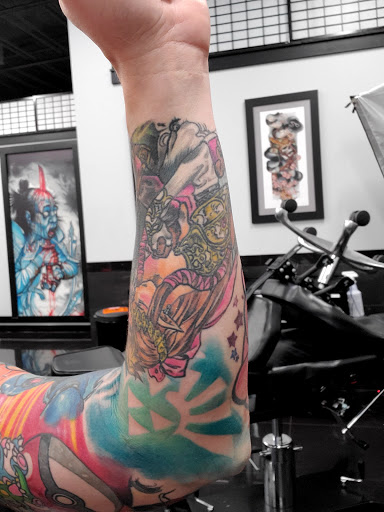 Explore dog name tattoo ideas, creative tattoo ideas in Addison, available at Cat Tattoo