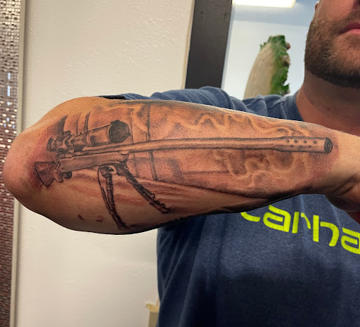 Explore sunflower and roses tattoo ideas, creative tattoo ideas in Vancouver, available at New Ink Tattoo