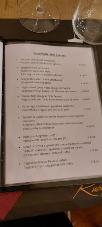 Ristorante Pizzeria Rubaconte à Florence menu