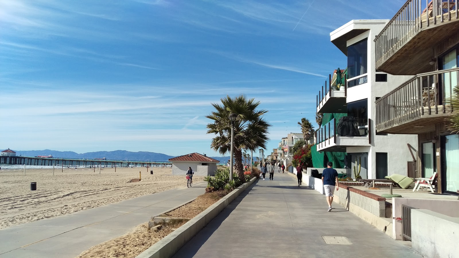 Photo of Hermosa Beach L.A. with long straight shore
