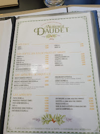 Menu du Restaurant l'Auberge Daudet à La Barben