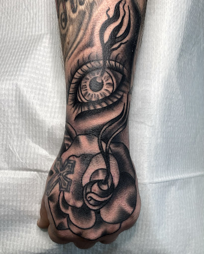 Explore boston terrier tattoo ideas, creative tattoo ideas in Modesto, available at Dying Art Tattoo