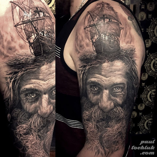 Explore tattoo ideas aquarius, creative tattoo ideas in Long Beach, available at Abyss Fine Art & Tattoo Studio