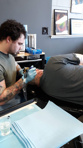 Explore faith over fear tattoo ideas, creative tattoo ideas in Bradley, available at Oak and Ember Tattoo