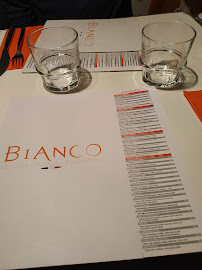 Restaurant italien Bianco à Paris (la carte)