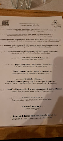Ristorante Trattoria Toscana Al Vecchio Forno - Historic Capitano Collection à San Quirico d'Orcia menu